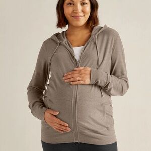 Spacedye Everyday Maternity Hoodie - Birch Heather / XS